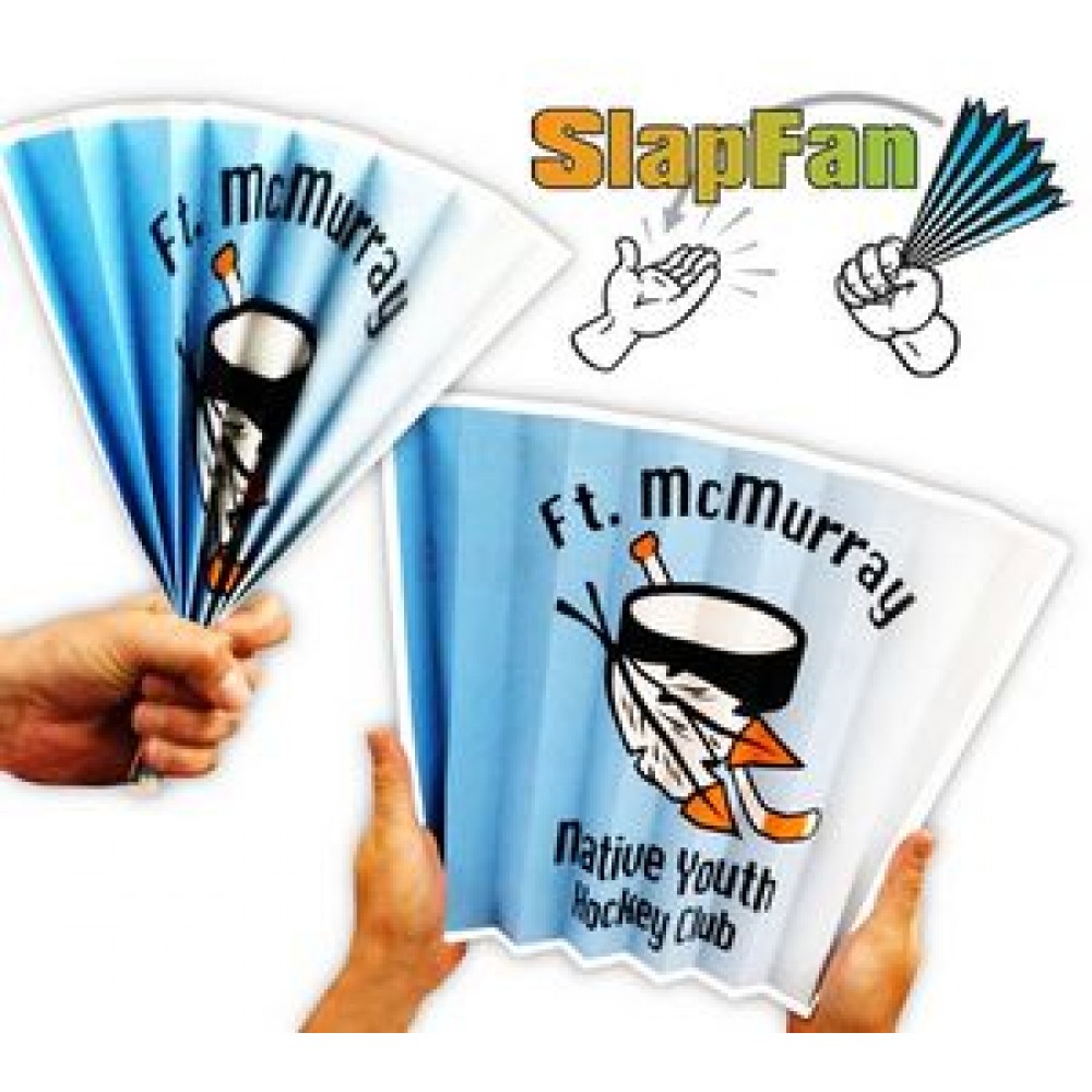 14 Pt. Laminated Paper SlapFan Logo Branded 14 Pt. Laminated Paper SlapFan Logo Branded