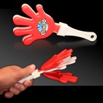 7" Digi-Printed Red & White Hand Clapper with Logo