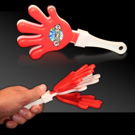 7" Digi-Printed Red & White Hand Clapper with Logo
