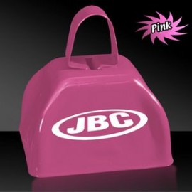 3" Pink Metal Cowbell Custom Imprinted