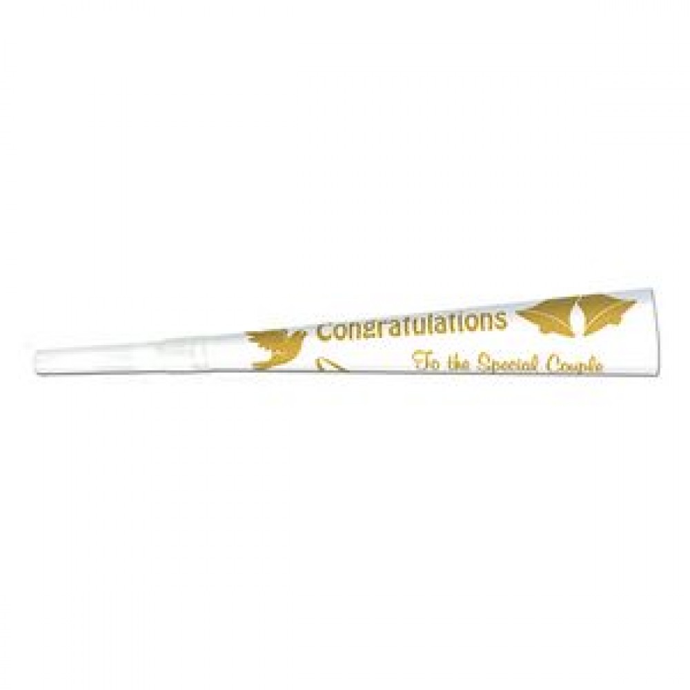 Custom Imprinted Gold Printed Wedding/Anniversary Trumpets Custom Imprinted Gold Printed Wedding/Anniversary Trumpets