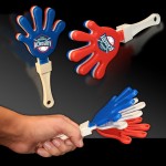 7" Digi-Printed Red/White/Blue Hand Clapper with Logo