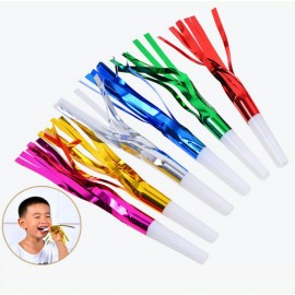 Glitter Fringed Metallic Noisemaker with Logo