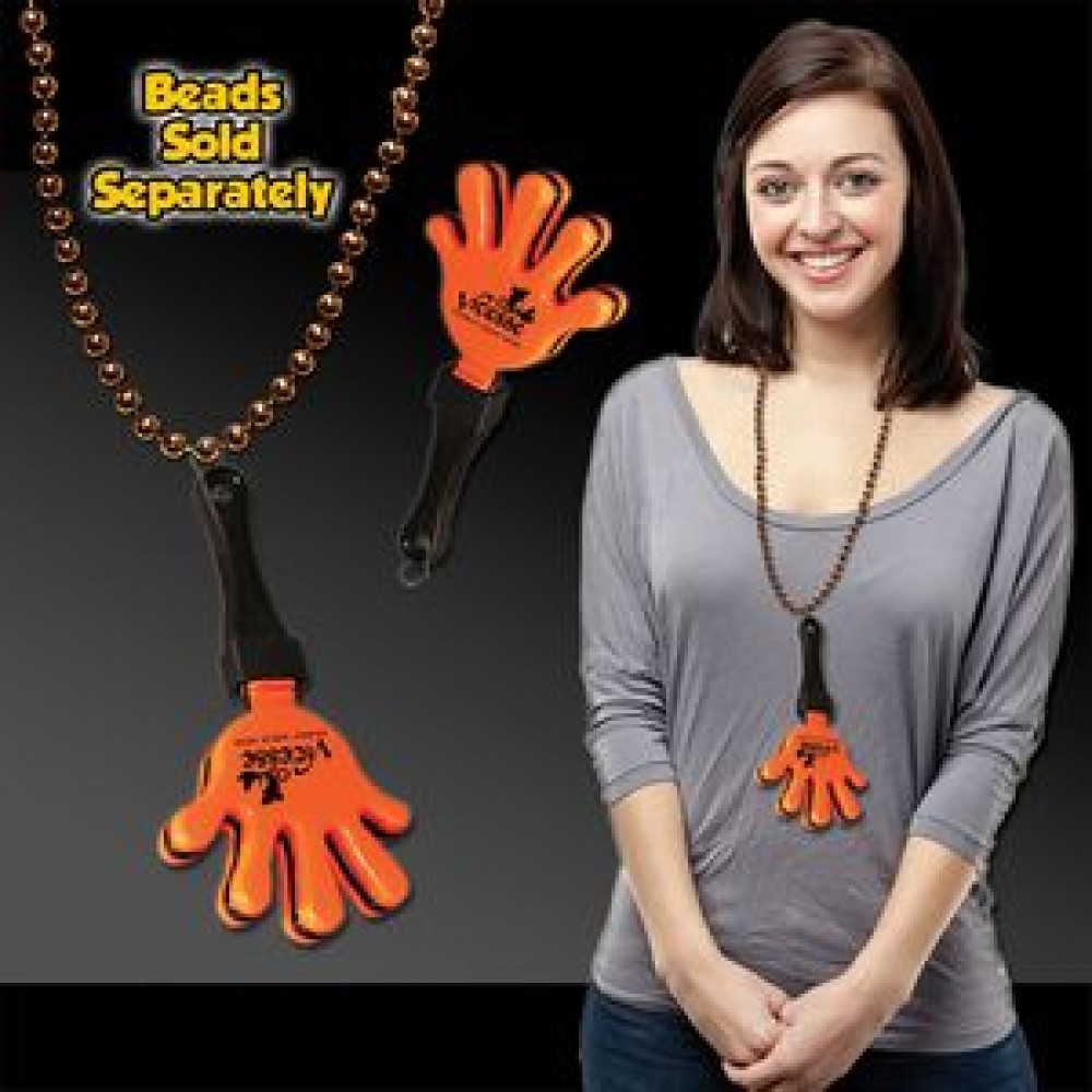 Custom Printed Orange & Black Hand Clapper w/ Attached J Hook Custom Printed Orange & Black Hand Clapper w/ Attached J Hook