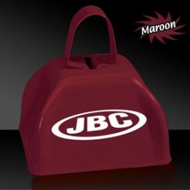 Logo Branded 3" Maroon Metal Cowbell