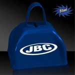 Custom Imprinted 3" Blue Metal Cowbell