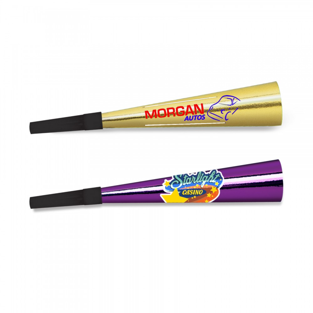 Customizes Custom Printed Mylar Horn Customizes Custom Printed Mylar Horn