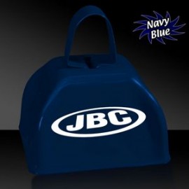 Personalized 3" Pad Printed Navy Blue Metal Cowbell