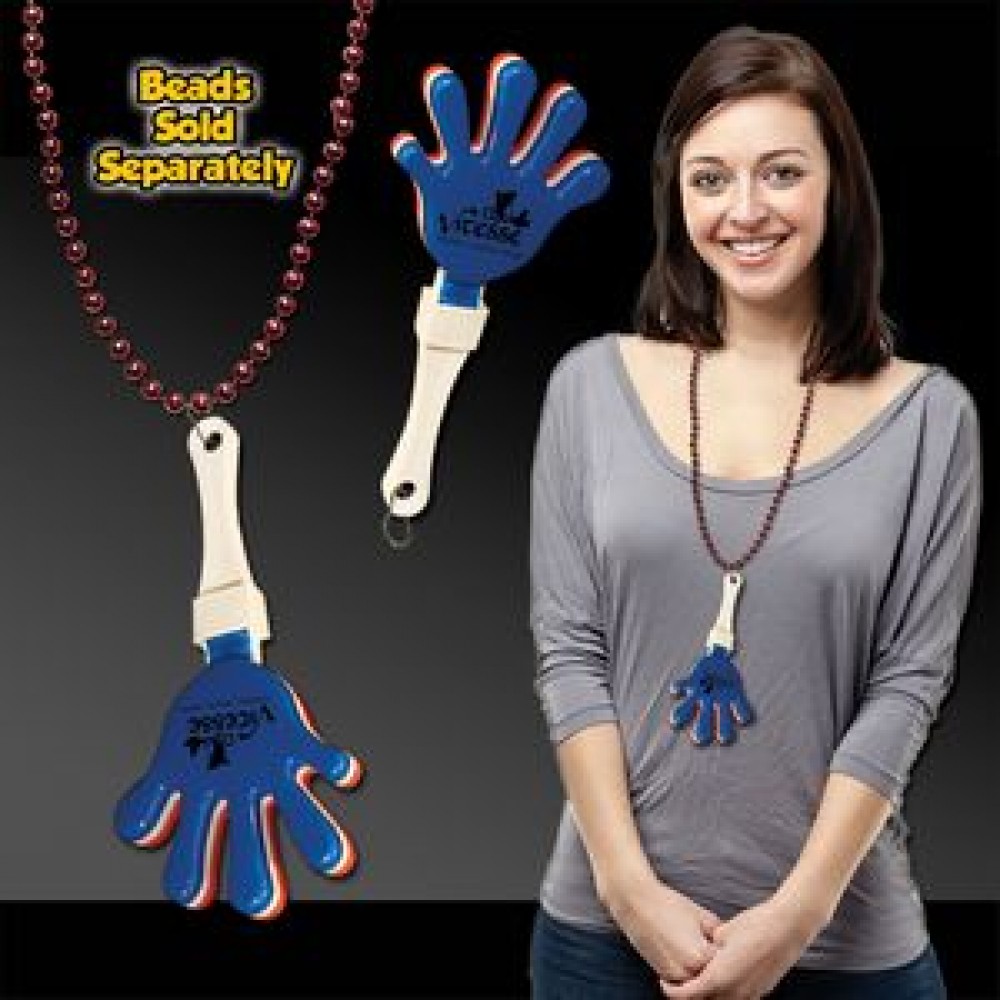 Red, White & Blue Hand Clapper w/ Attached J Hook Logo Branded Red, White & Blue Hand Clapper w/ Attached J Hook Logo Branded