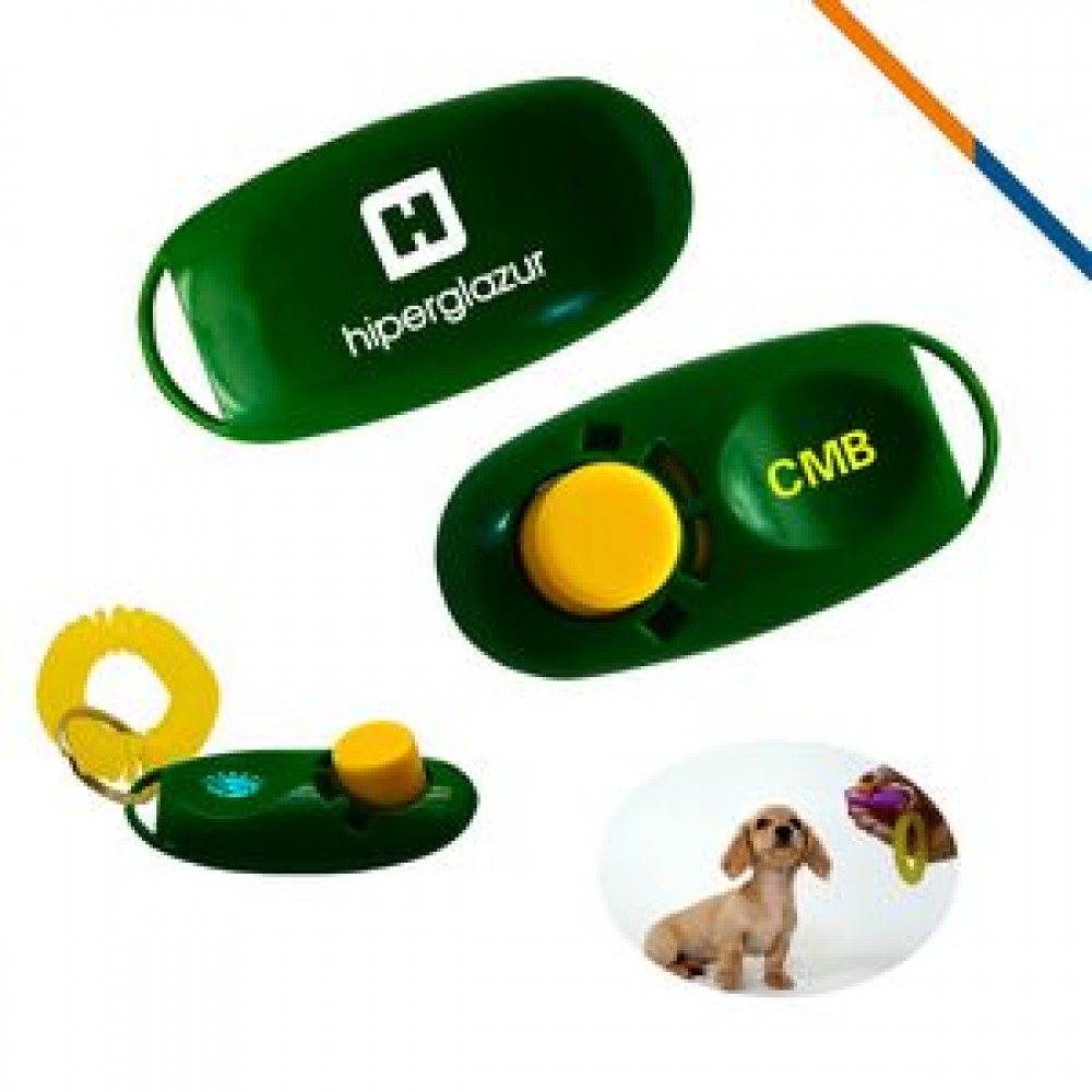 Dog Training Clicker-Green with Logo