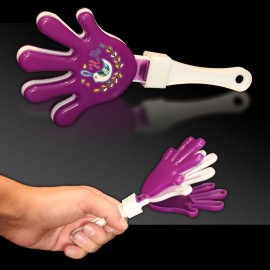 Custom 7" Digi-Printed Purple & White Hand Clapper
