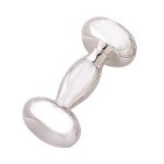 Sterling Silver Baby Rattle Logo Branded