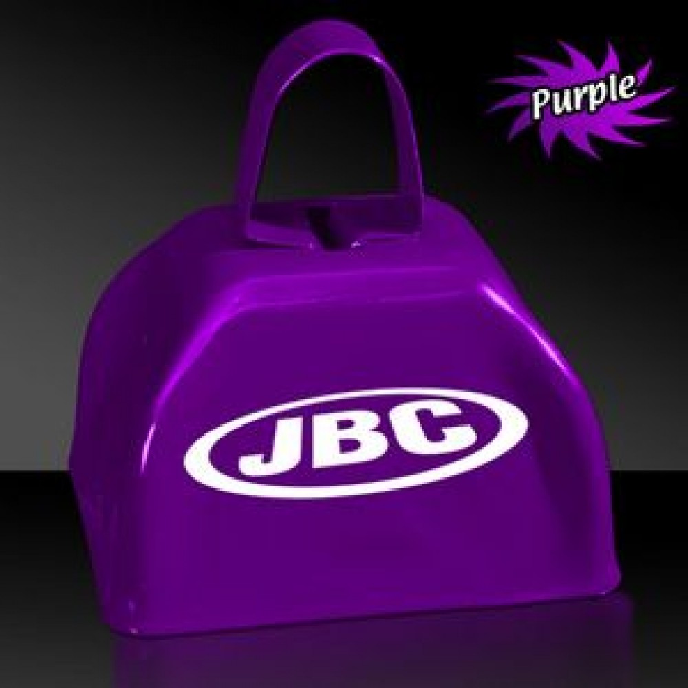 3" Purple Metal Cowbell Custom Imprinted