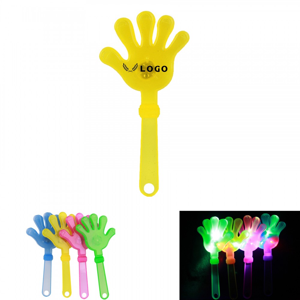 LED Light Plastic Hand Clappers Noisemaker Custom Printed LED Light Plastic Hand Clappers Noisemaker Custom Printed