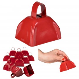 Logo Branded Red 3 Inch Cow Bell Noise Maker