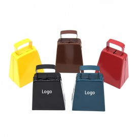 Metal Cowbell Noise Maker with Handle with Logo  Metal Cowbell Noise Maker with Handle with Logo