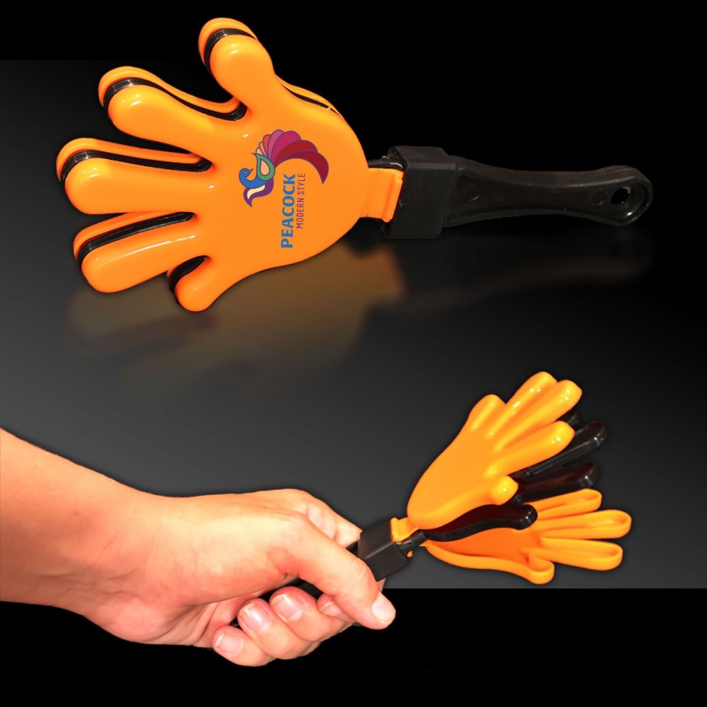 Personalized 7" Digi-Printed Orange & Black Hand Clapper