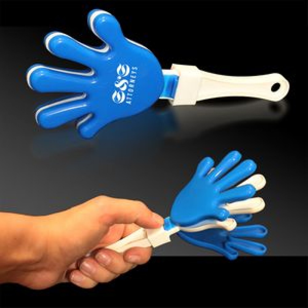 7" Hand Clapper - Blue & White Logo Branded