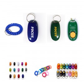 Logo Branded Pet Training Clicker w/Wrist Strap