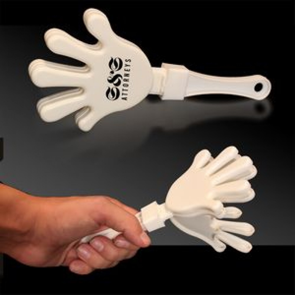 7" Hand Clapper - White Custom Printed 7" Hand Clapper - White Custom Printed