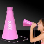 Pink 9" Plastic Megaphone Custom Imprinted