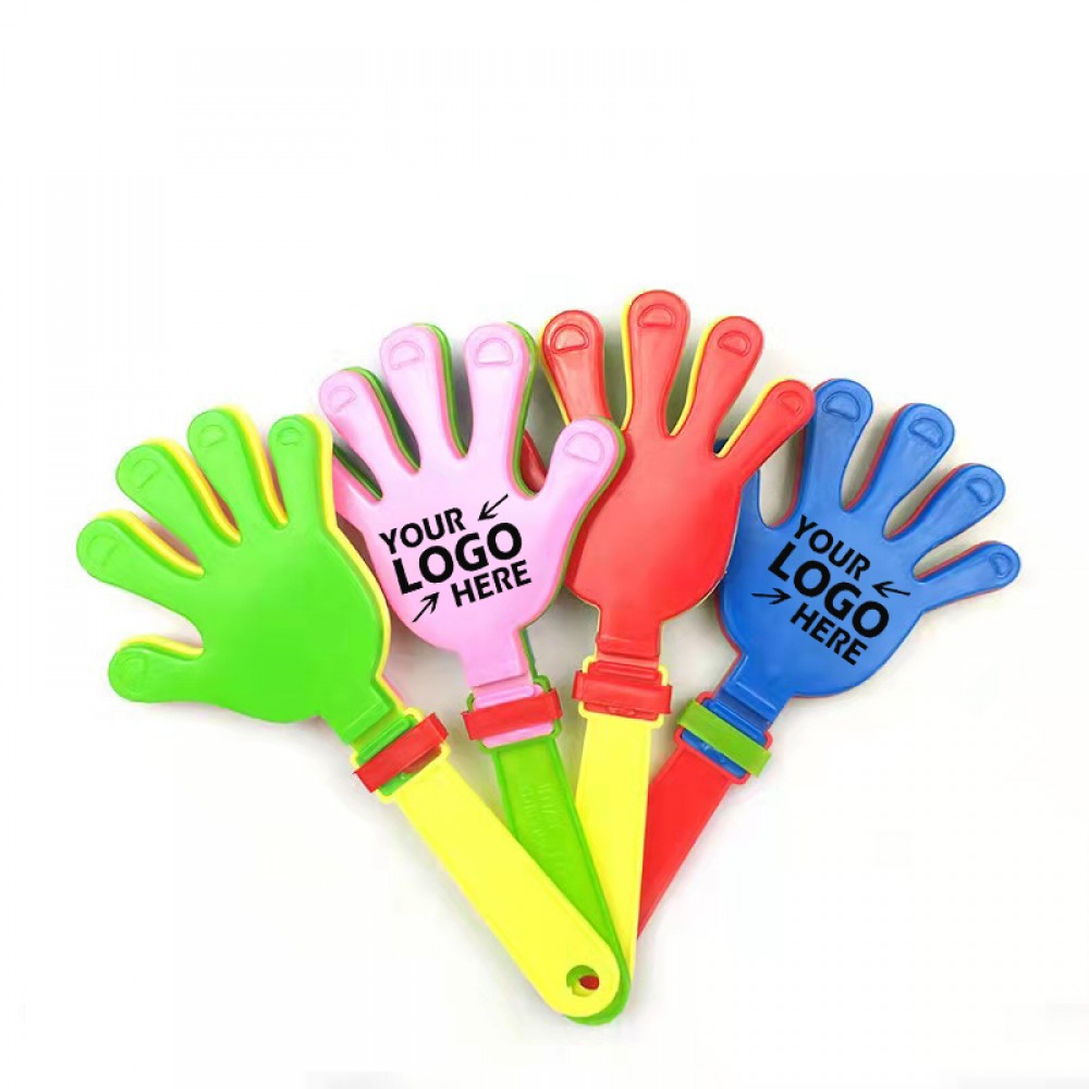 Logo Branded 11"Plastic Hand Clappers Noisemakers