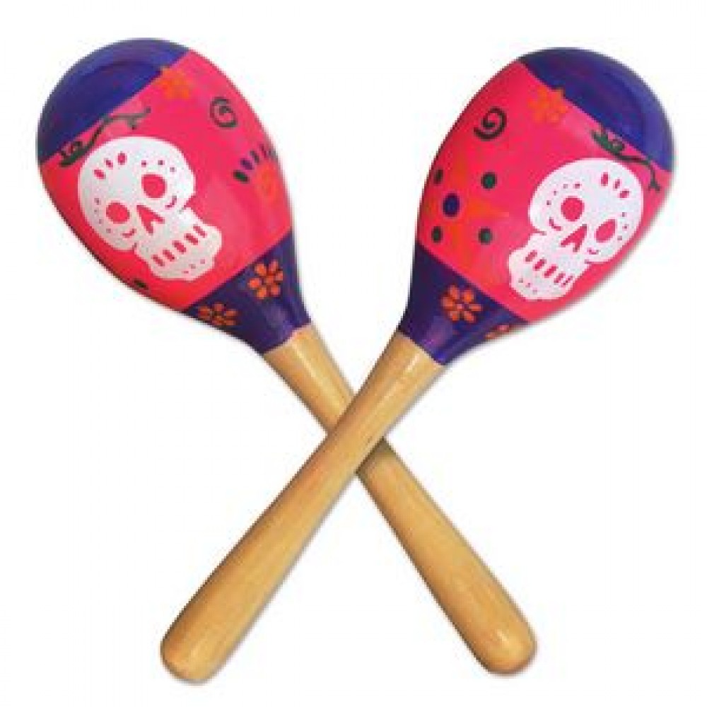 Custom Printed Day Of The Dead Maracas Custom Printed Day Of The Dead Maracas