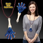 Promotional Digi-Print Red/White/Blue Hand Clapper w/Attached J Hook