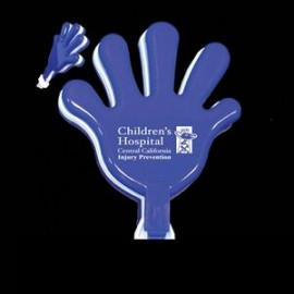 Logo Branded 7" Pad Printed Blue & White Hand Clapper