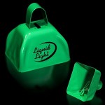 3" Green Metal Cowbell Logo Branded