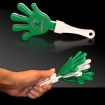 7" Digi-Printed Green & White Hand Clapper with Logo