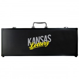 500-Piece Poker Chip Set w/ Black Aluminum Case (1 Side Chip Imprint) Custom Personalized