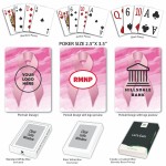 Breast Cancer Ribbon Theme Poker Size Playing Cards with Logo