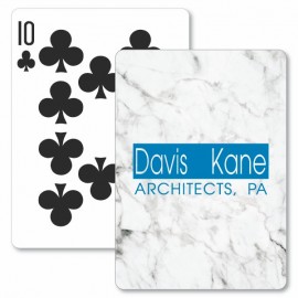 Marble Theme Poker Size Playing Cards with Logo