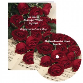 Beautiful Music Together Valentine Card with Matching CD with Logo