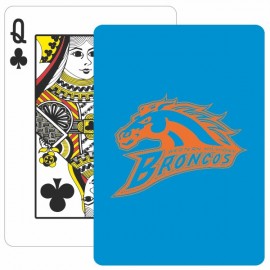 Promotional Solid Back Sky Blue Poker Size Playing Cards