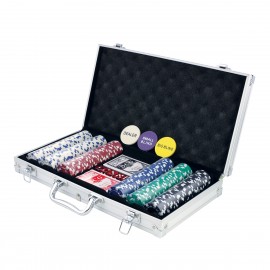 Logo Branded Petra 300 Piece Aluminum Poker Set  Logo Branded Petra 300 Piece Aluminum Poker Set