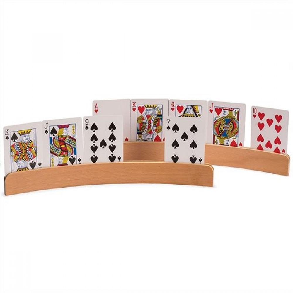 Logo Branded Beech Wood Playing Cards Holder Logo Branded Beech Wood Playing Cards Holder