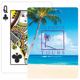 Beach Theme Poker Size Playing Cards with Logo