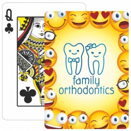 Smiley Faces Theme Poker Size Playing Cards with Logo