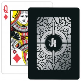 Solid Back Black Poker Size Playing Cards with Logo  Solid Back Black Poker Size Playing Cards with Logo