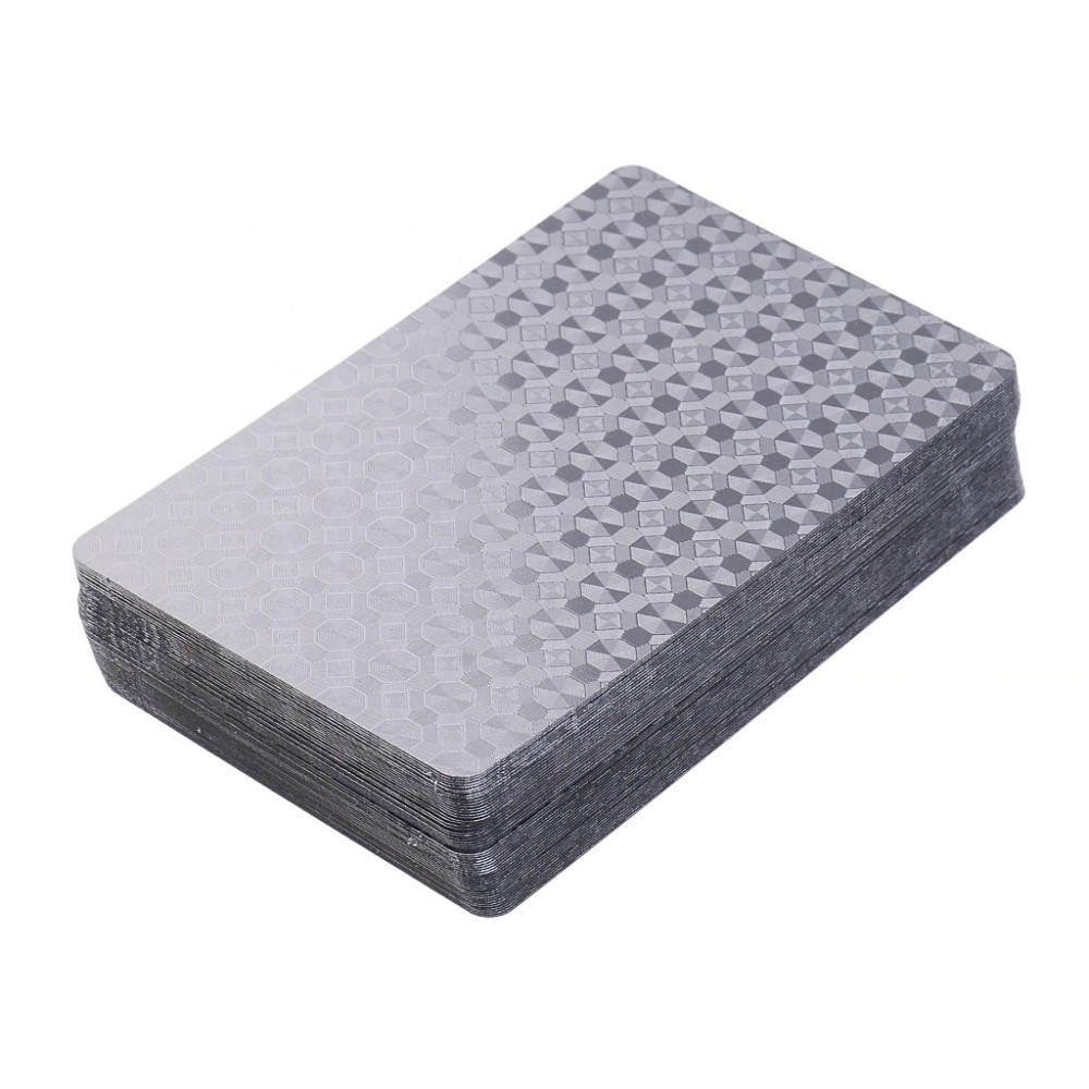 Custom Waterproof Silver Foil Playing Cards with Logo Custom Waterproof Silver Foil Playing Cards with Logo