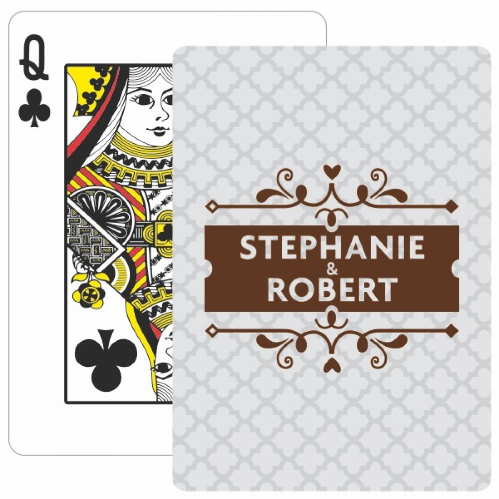 Logo Branded Elegant Theme Poker Size Playing Cards