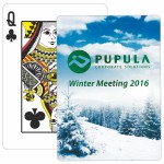 Logo Branded Winter Theme Poker Size Playing Cards