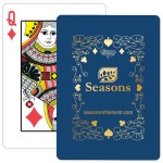 Solid Back Navy Poker Size Playing Cards with Logo