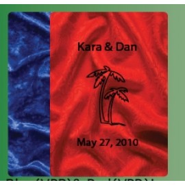 Blue Crushed Velvet Playing Poker Card with Logo