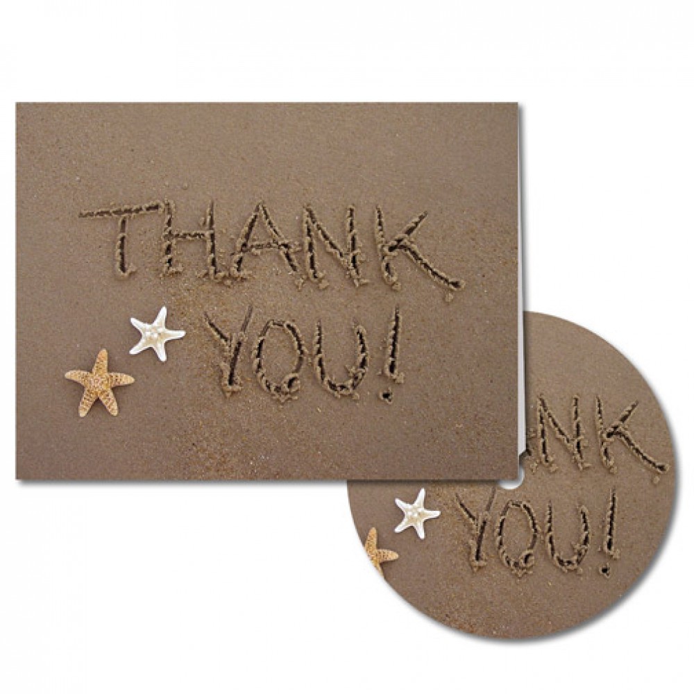 Promotional Sand Writing Thank You Note with Matching CD