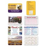 Promotional 14 Point Laminated Football Schedule Wallet Card (3.5"x2.25")