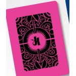 Logo Branded Solid Back Fuchsia Poker Size Playing Cards