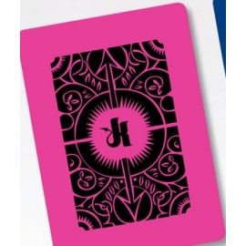 Logo Branded Solid Back Fuchsia Poker Size Playing Cards